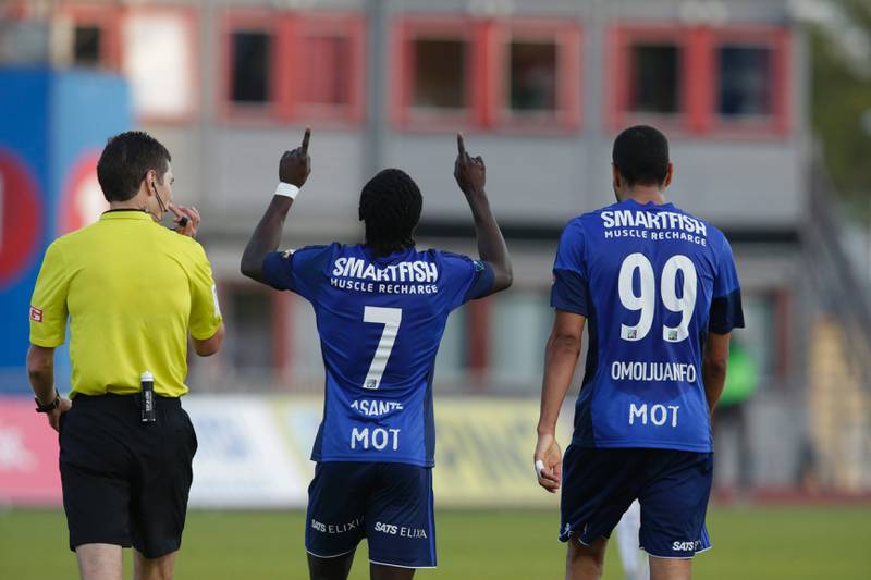 Stabæks Ernest Assante har slitt med å innfri forventningene denne sesongen, men ghaneseren ble matchvinner da Stabæk slo Viking torsdag. Foto: Håkon Mosvold Larsen / NTB Scanpix.