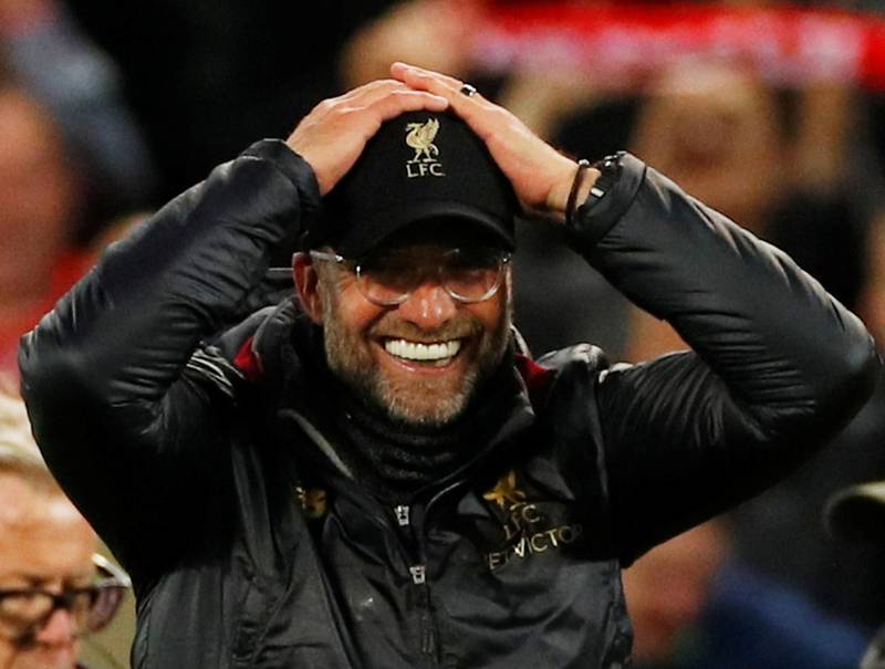 Soccer Football - Champions League Semi Final Second Leg - Liverpool v FC Barcelona - Anfield, Liverpool, Britain - May 7, 2019  Liverpool manager Juergen Klopp celebrates after the match   REUTERS/Phil Noble