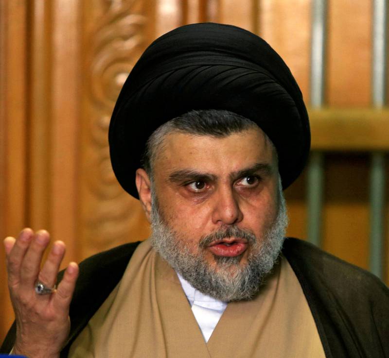 Den tidligere sjiamuslimske militslederen Moktada al-Sadr. 