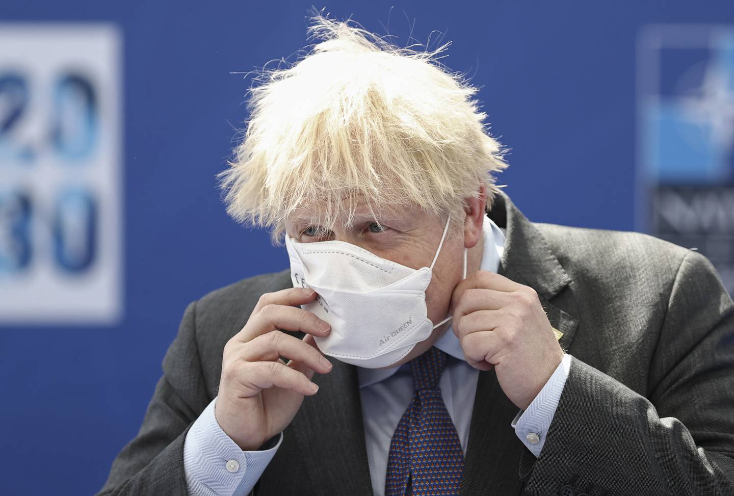 Storbritannias statsminister Boris Johnson, her avbildet i Brussel på NATO-møte mandag.