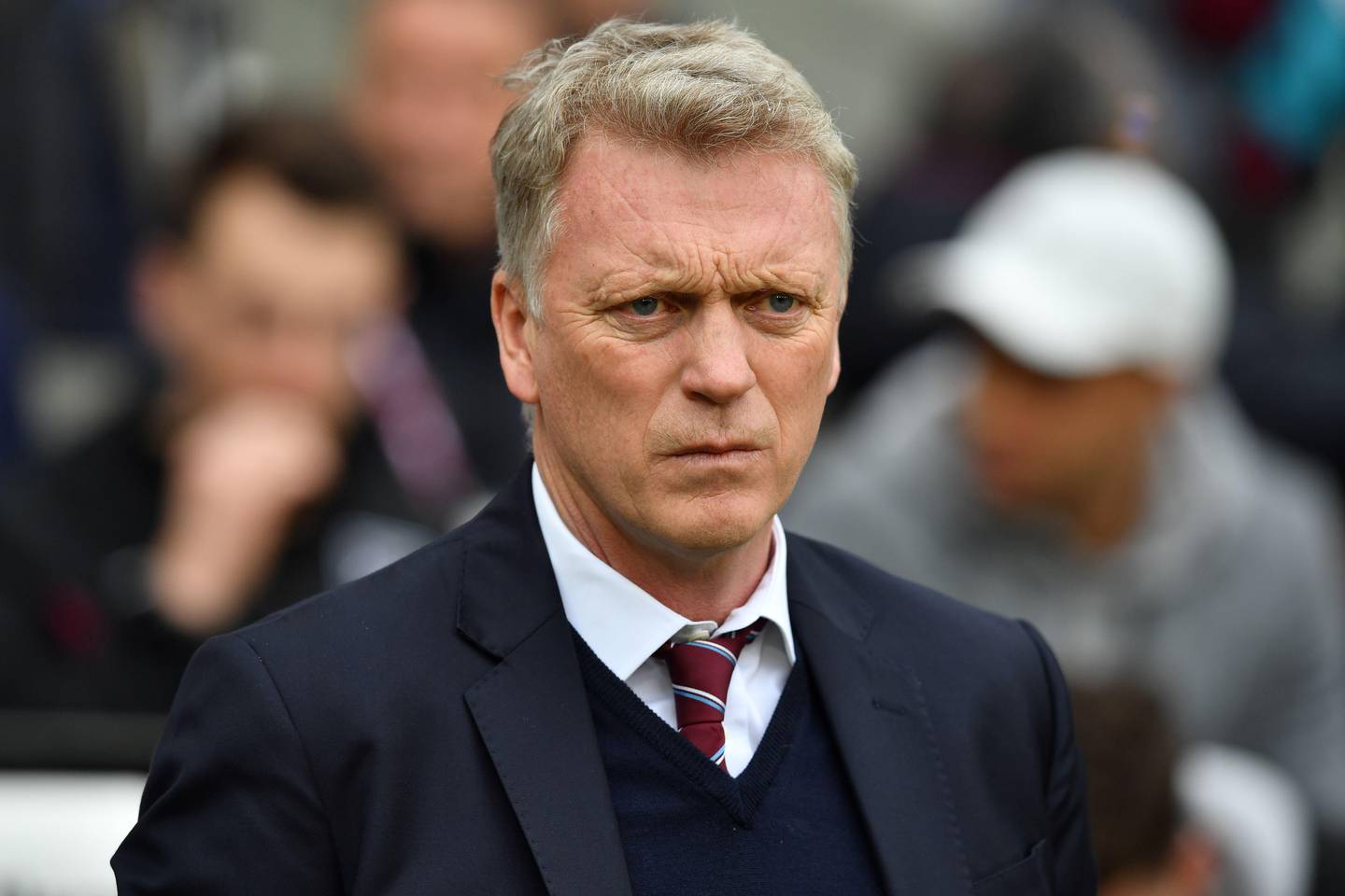 (FILES) In this file photo taken on April 29, 2018 West Ham United's Scottish manager David Moyes arrives for the English Premier League football match between West Ham United and Manchester City at The London Stadium, in east London.
David Moyes has left West Ham following the end of his short-term contract, the Premier League club announced on May 16, 2018. The 55-year-old former Everton and Manchester United boss arrived at London Stadium in November, with the sole objective of ensuring the Hammers' top-flight status, which he achieved. / AFP PHOTO / Ben STANSALL / RESTRICTED TO EDITORIAL USE. No use with unauthorized audio, video, data, fixture lists, club/league logos or 'live' services. Online in-match use limited to 75 images, no video emulation. No use in betting, games or single club/league/player publications.  / 