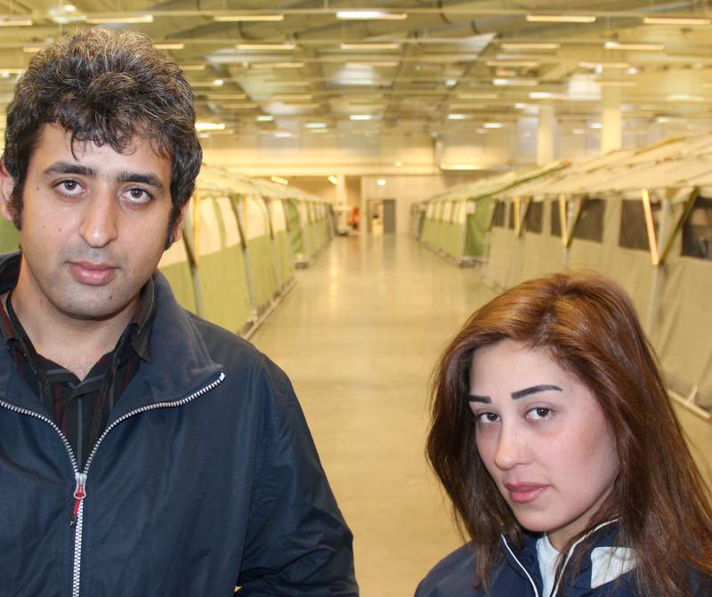 TO AV NI: Iranske Sajjad Alesaadi (31) og syriske Hiba Najjar (28).