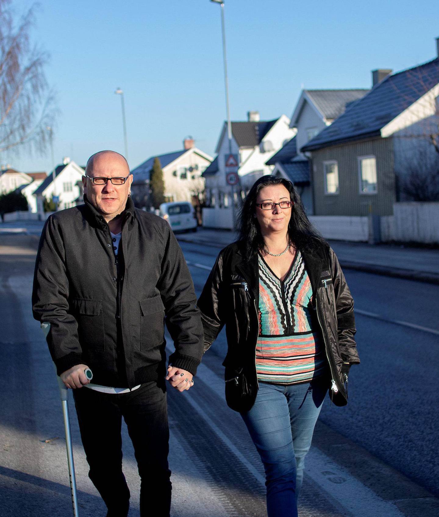 Kampen: For noen uker siden fortalte paret som bor i Horten om den årelange kampen med Nav. FOTO: JENS MARIUS SÆTHER