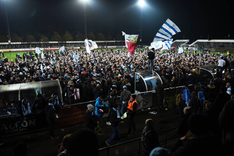 Malmö-fansen feiret klubbens 19. seriemesterskap onsdag kveld. 