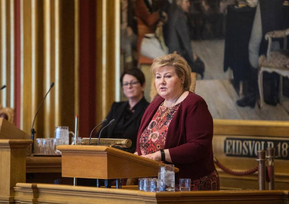 Statsminister Erna Solberg (H). Foto: NTB scanpix