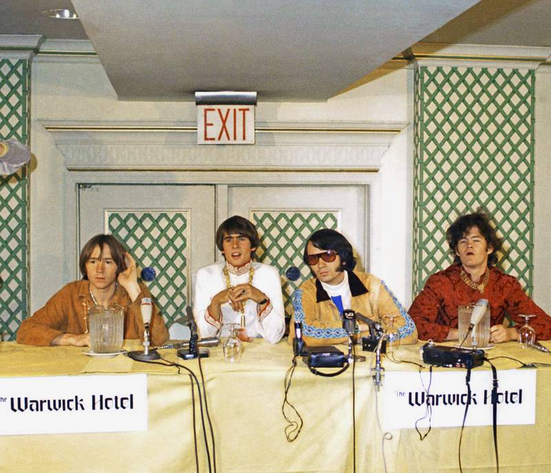 The Monkees på pressekonferanse i New York i 1967.