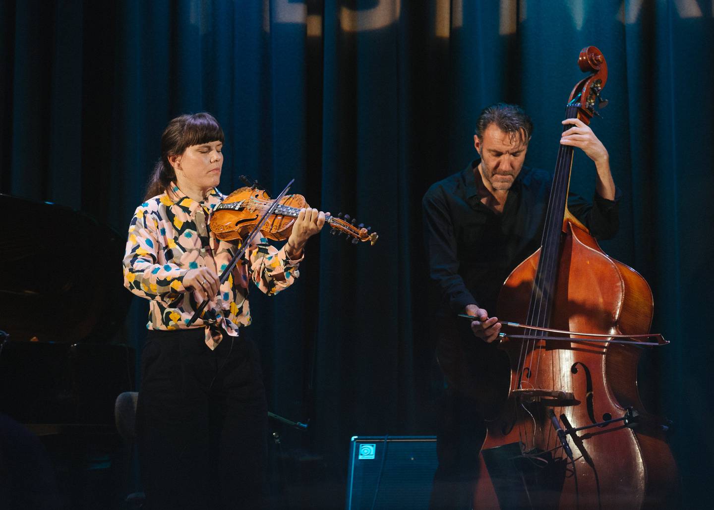 Benedicte Maurseth og Mats Eilertsen under "Harr"-konserten på Oslo Jazzfestival.