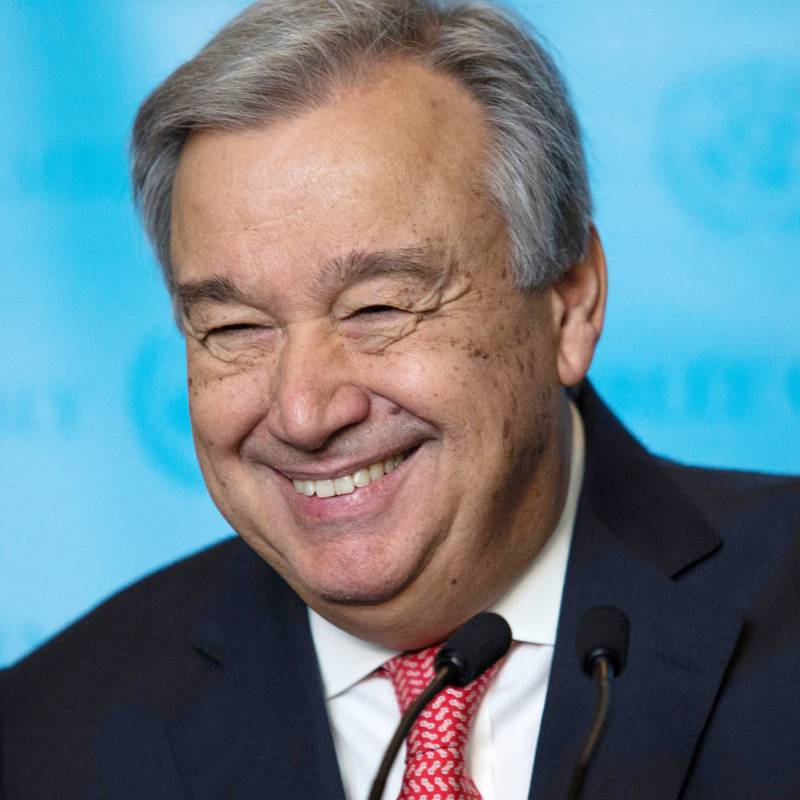 António Guterres tar over som generalsekretær i FN. Sikkerhetsrådet var enstemmig i valget. 