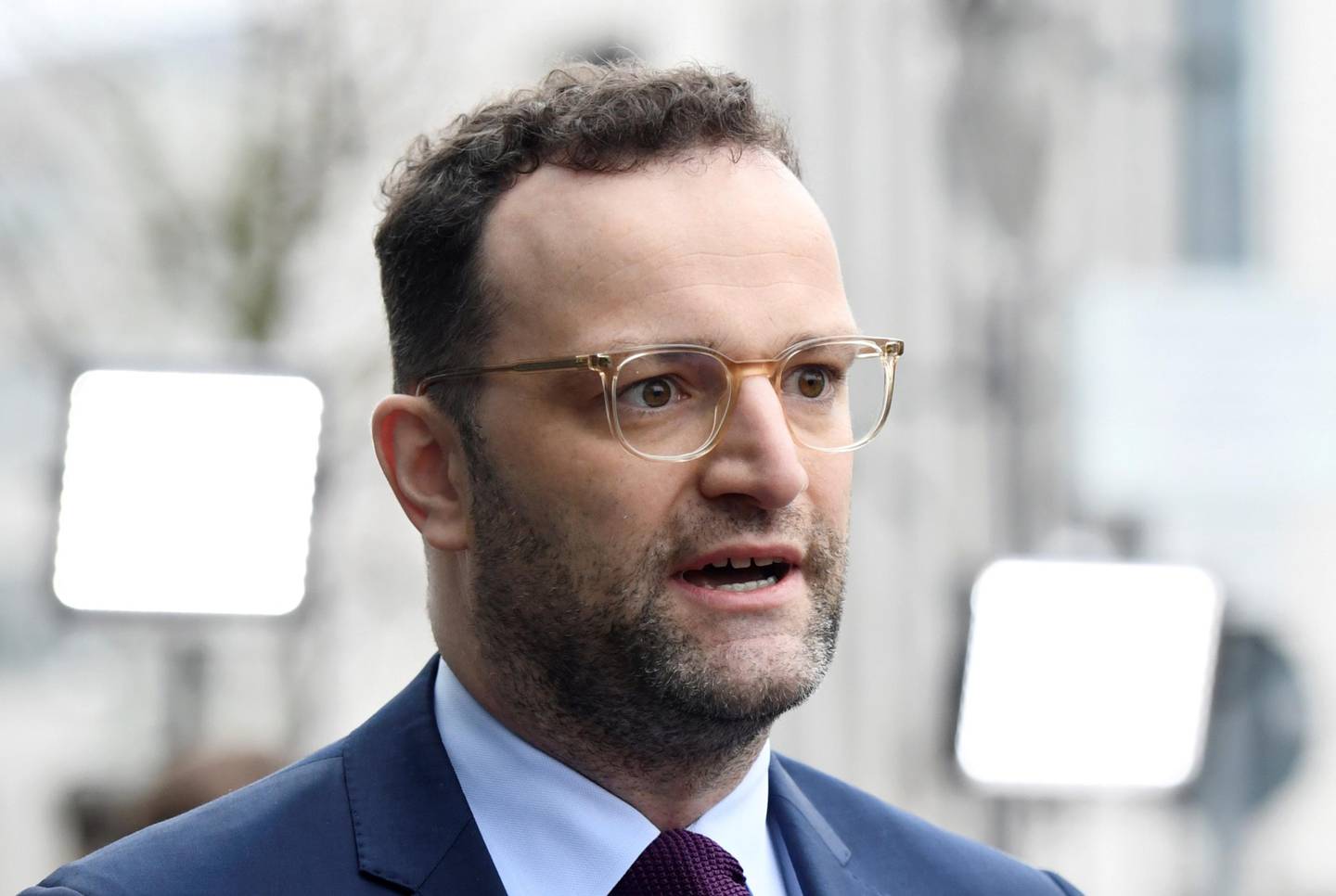 FILE PHOTO: German Health Minister Jens Spahn of the Christian Democratic Union (CDU) addresses the media in Berlin, Germany February 7, 2020.     REUTERS/Annegret Hilse/File Photo