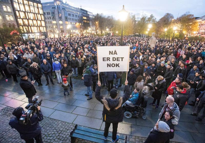 Tusener har protestert mot bomplanene i Oslo. I november 2017 møtte cirka 4.000 opp.