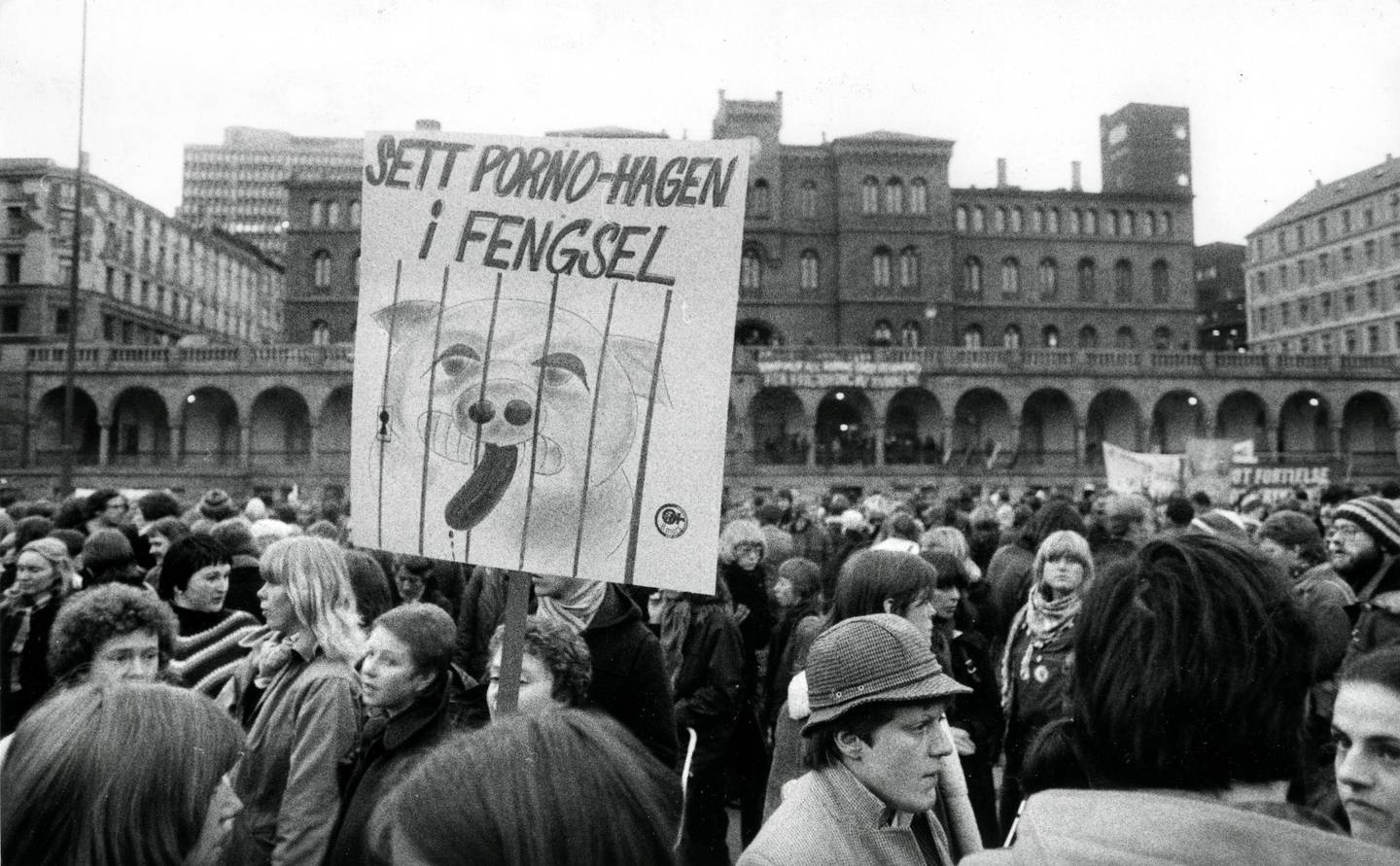 Fra demonstrasjonstog under aksjonsuka mot pornografi, 1979