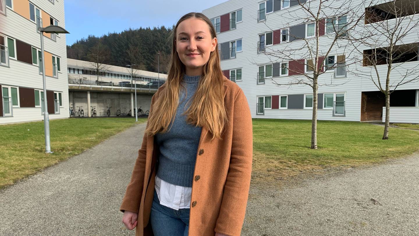 Sara Bianca Beitz er nestleder for læringsmiljøet for Studentorganisasjonen ved UiS. Hun er glad for at det planlegges for nye boliger.