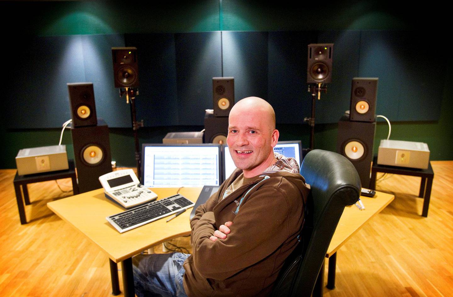 Morten Lindberg i sitt studio i 2011. Foto: Arne Ove Bergo