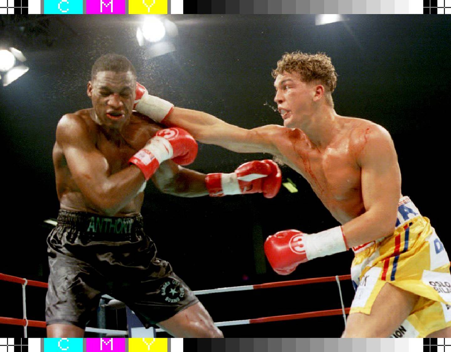 Ole Klemetsen i tittelkamp mot amerikaneren Erik Brown i København i 1994. Klemetsen vant på knockout.