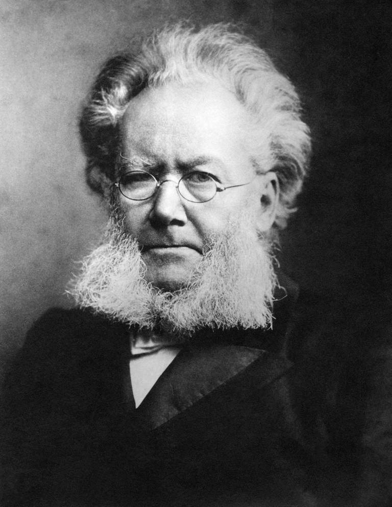 Forfatteren og dramatikeren Henrik Ibsen
 (født 20/3-1828, død 23/5-1906)