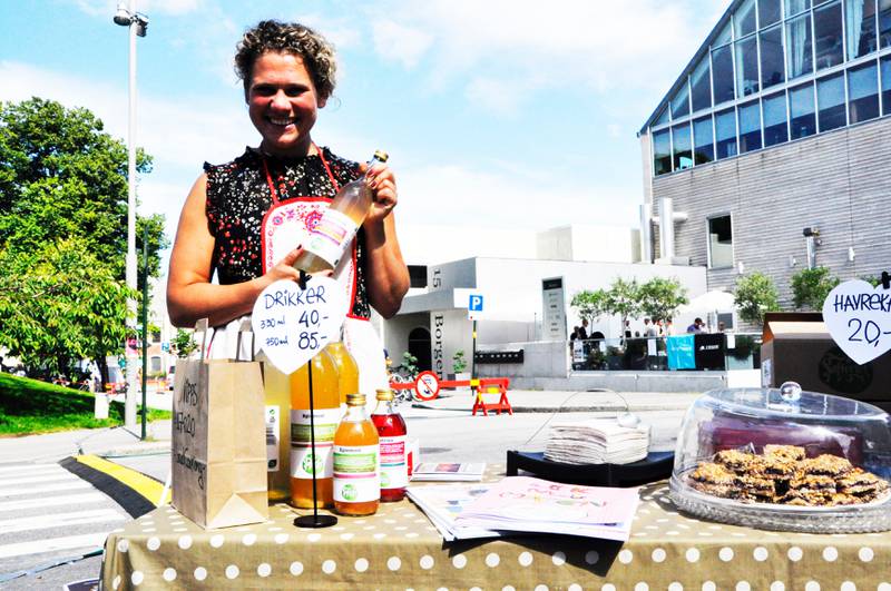 ENGASJERT: Tamara Kuklina er grunder og daglig leder i Social Cooking. Hun hadde gledet seg lenge til festivalen på forhånd, særlig lørdagen. FOTO: EIGIL KLOSTER OSMUNDSEN