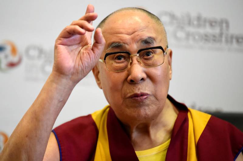 Tibet-buddhistenes åndelige leder Dalai Lama i Tibet. 