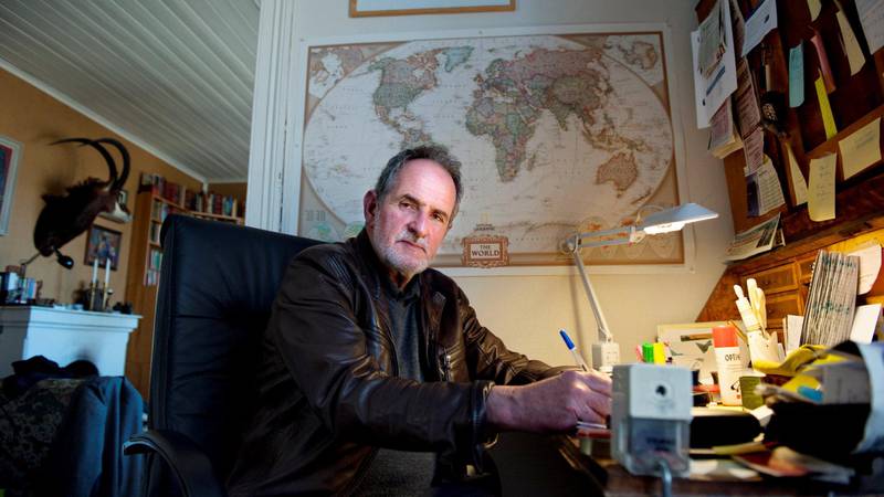 Jon Michelet hjemme på Larkollen i 2013. Han følte seg iblant som et «omvandrende forskningsinstitutt på sjøkrigshistorie».
