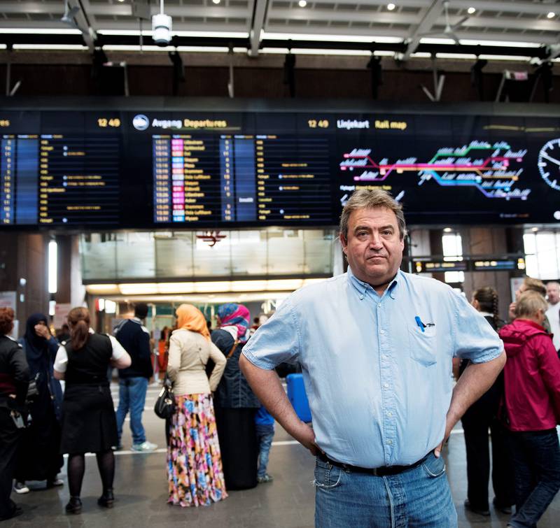 – Jernbanereformen er feil medisin, sier Rolf Jørgensen leder av Norsk Lokomotivmannsforbund. Han frykter et dårligere og ikke et bedre togtilbud hvis regjeringen får gjennomført sine planer. FOTO: MIMSY MØLLER