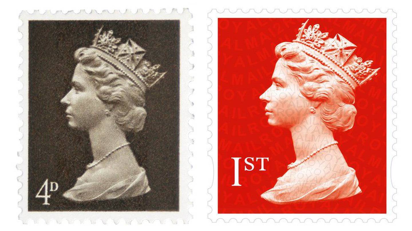 Frimerkene med dronning Elizabeth har hatt samme design siden 1967.
