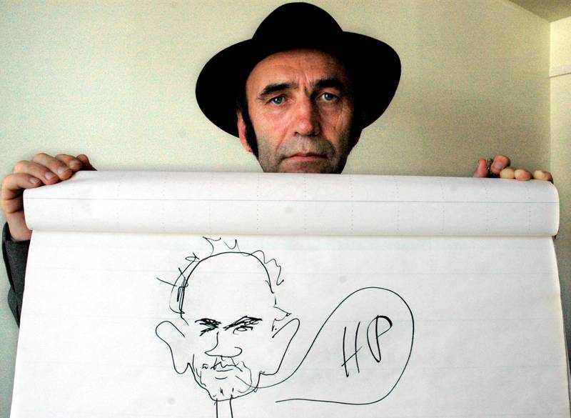 HP Gundersen tegnet sitt selvportrett i 2007, da han ga ut sitt første og eneste album under eget navn. Han har ellers spilt en sentral rolle på plater med 12 forskjellige band. FOTO: GITTE JOHANNESSEN/NTB SCANPIX