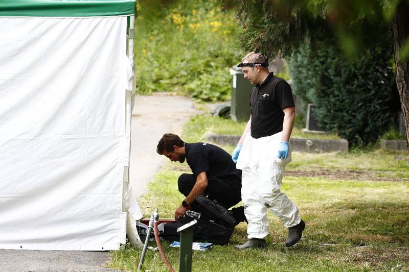 En død person ble onsdag funnet i kum ved Vår Frelsers Gravlund. Foto: Terje Pedersen / NTB scanpix
