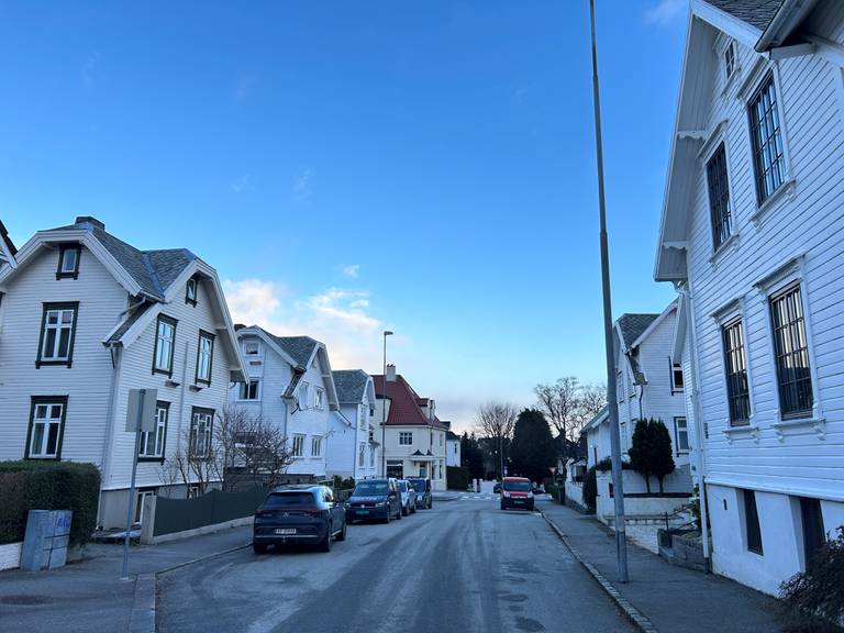 Christian Jacobsens gate på Våland blir prioritert for sykler i løpet av 2024.