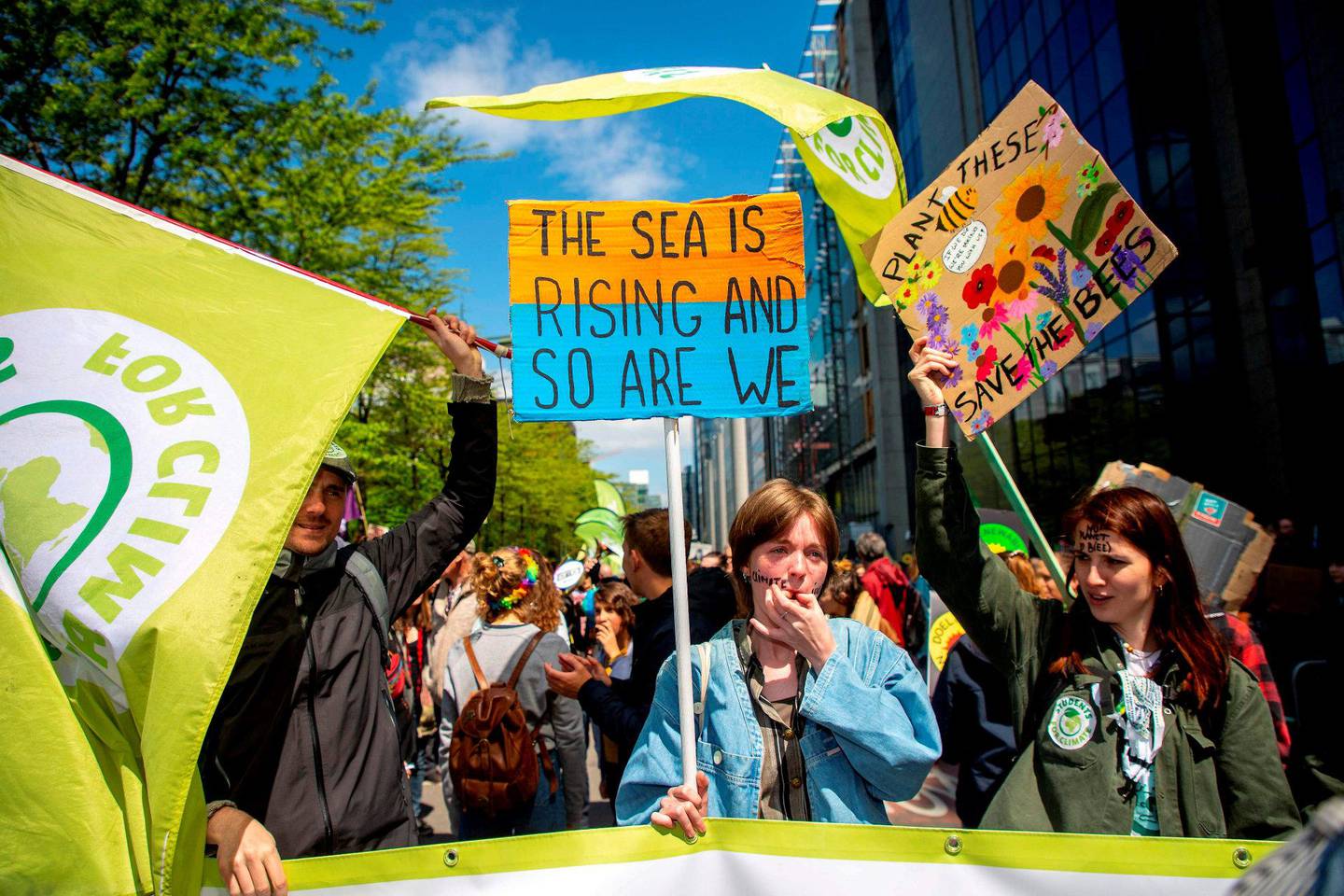marsj: Unge verden over, her i Brussel, har demonstrert for klimaet de siste månedene. FOTO: NTB SCANPIX