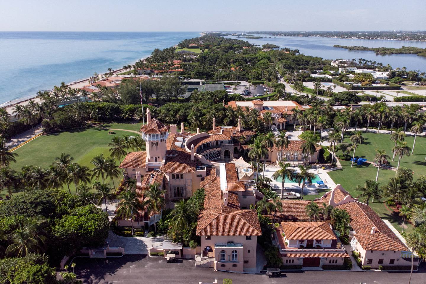 USAs president Donald Trumps Florida-hjem Mar-a-Lago.