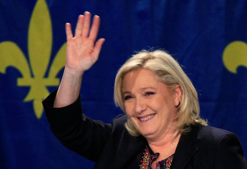 Marine Le Pen og Nasjonal Front gjorde et brakvalg selv om de ikke får makt i noen regioner. FOTO: NTB SCANPIX