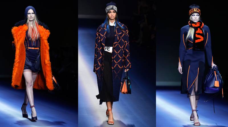 Versaces visning på Milan Fashion Week