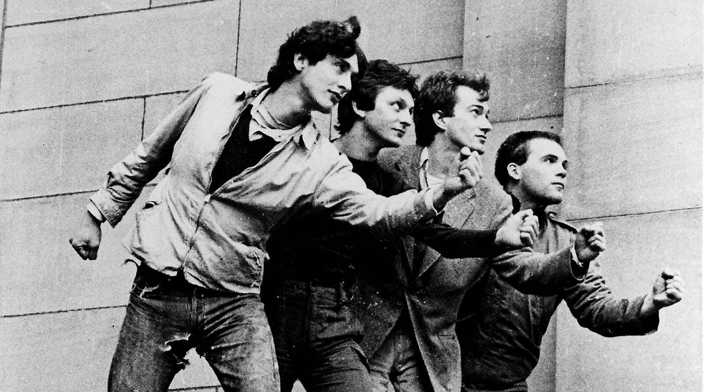 Gang Of Four i 1979: Jon King, Dave Allen, Andy Gill og Hugo Burnham.