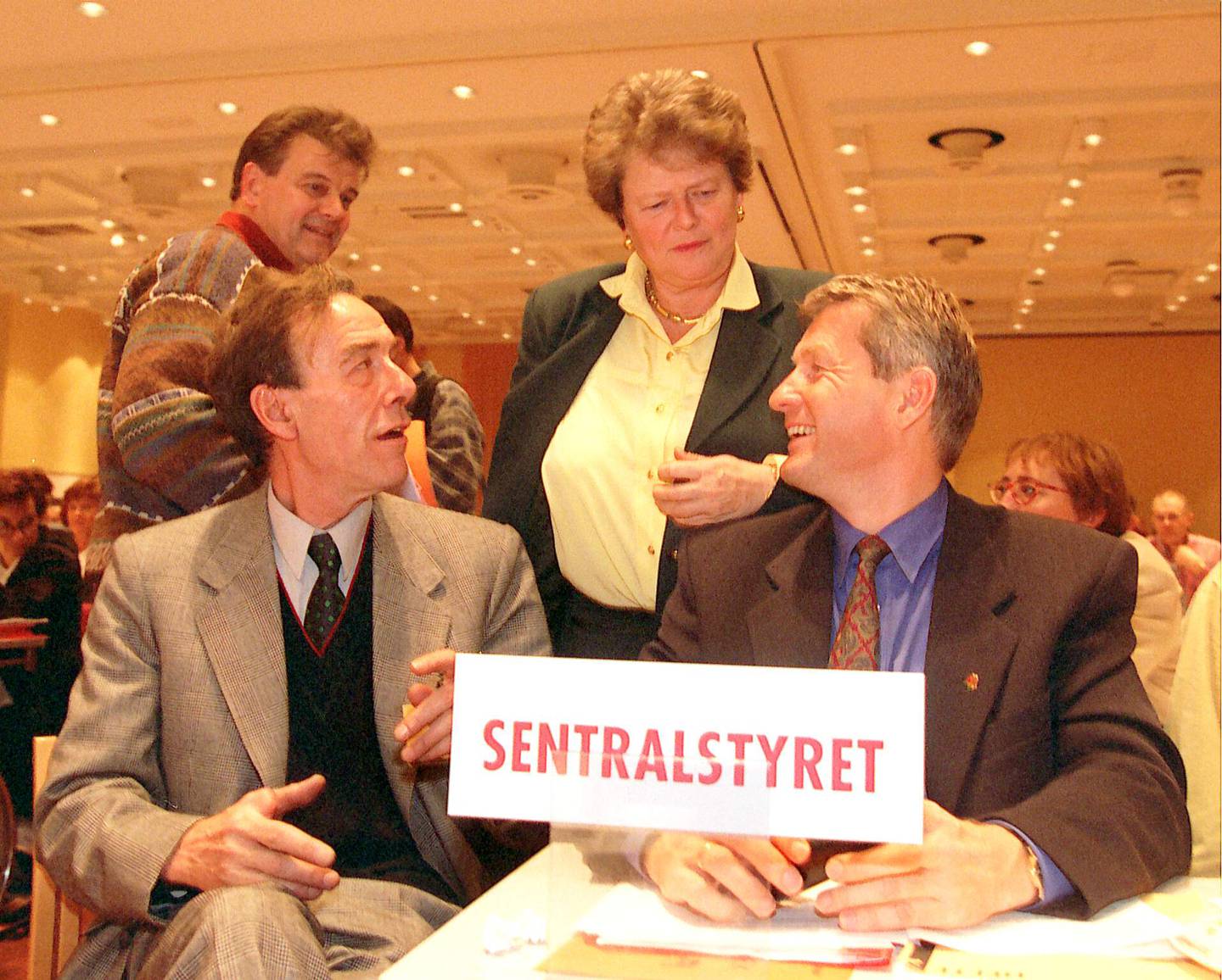 Fra Arbeiderpartiets landsmøte  1996. Reiulf Steen (til v.), Gro Harlem Brundtland og Thorbjørn Jagland