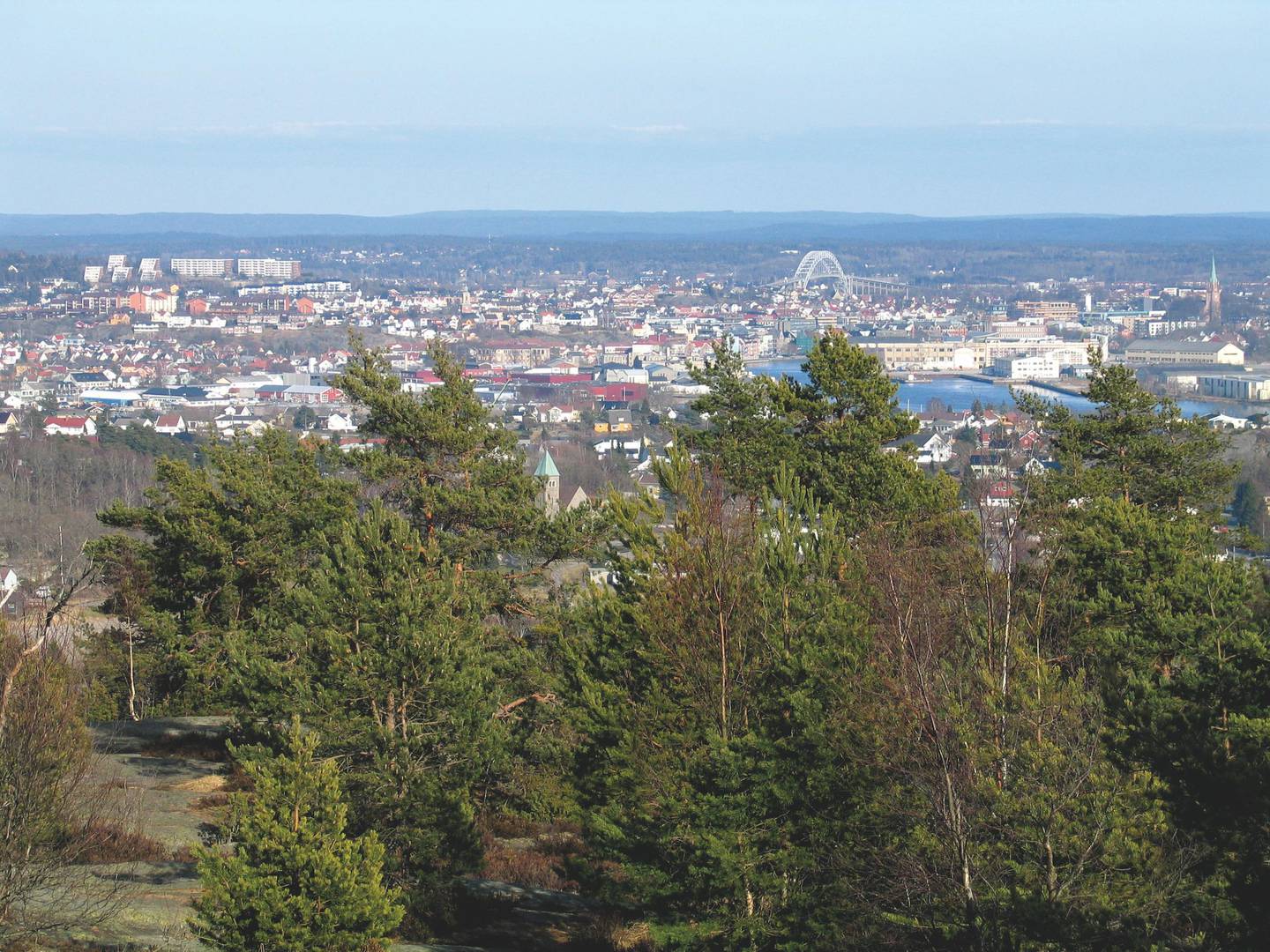 Fantastisk utsikt mot Fredrikstad.