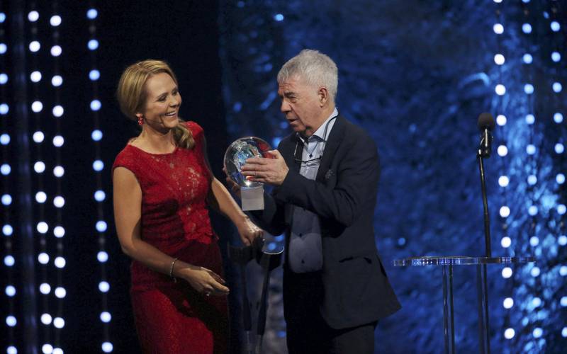 hedret: I 2018 fikk Drillo Idrettsgallaens hederspris av daværende kulturminister Linda Hofstad Helleland. FOTO: GEIR OLSEN/NTB SCANPIX