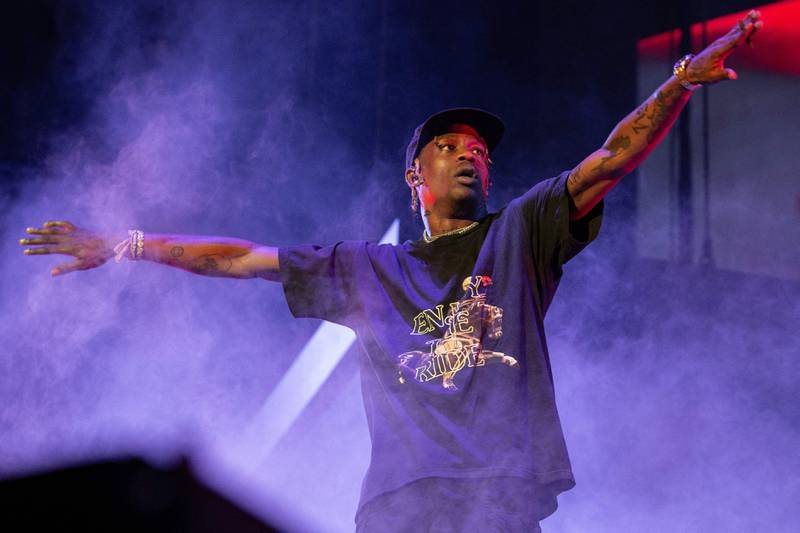 US rapper Travis Scott performs onstage at the ACL Music Festival at Zilker Park in Austin on October 7, 2018 (Photo by SUZANNE CORDEIRO / AFP)