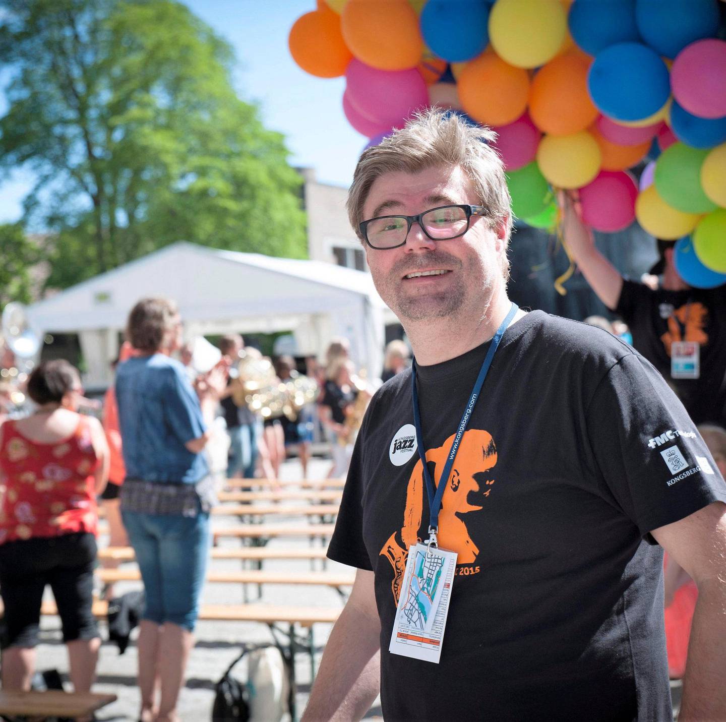 Festivalsjef Kai Gustavsen ved Kongsberg Jazzfestival varsler om dyrt vakthold.                                                                      FOTO: IRENE LISLIEN