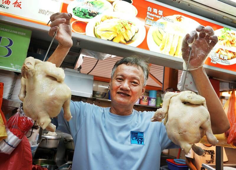 Hawker Wong Linag Tai på Maxwell hawkersenter lager nydelig kyllingris. 