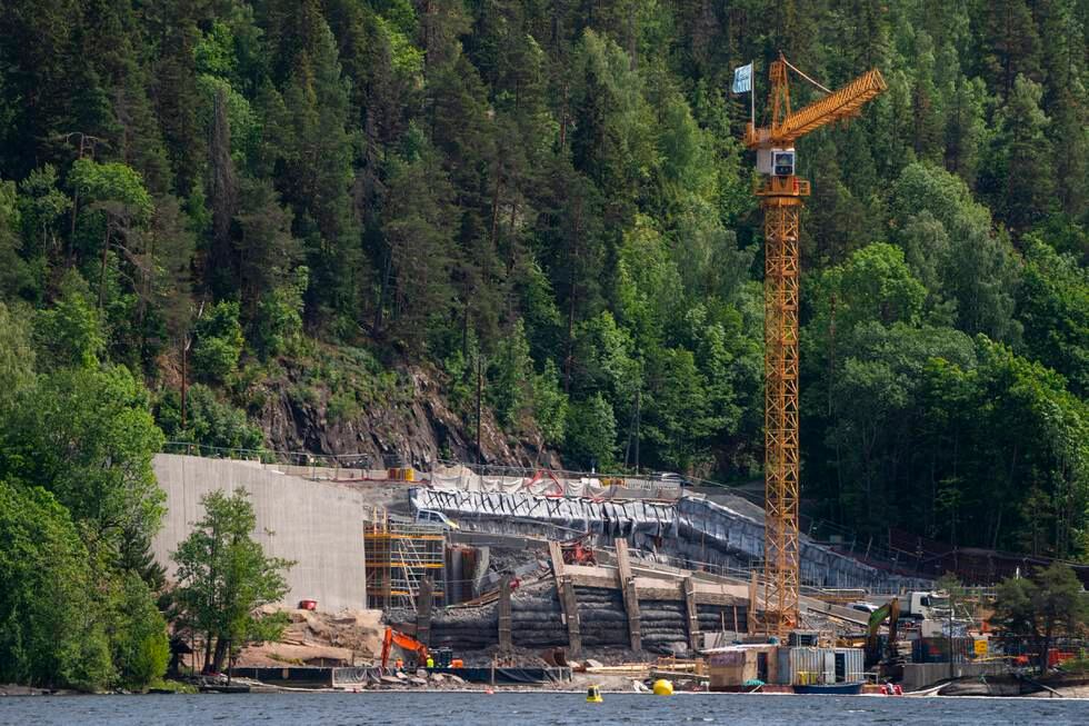 Byggeområdet for det nasjonale minnestedet etter 22. juli-angrepene Utøykaia i Hole kommune fotografert i fjor sommer. Foto: Håkon Mosvold Larsen / NTB