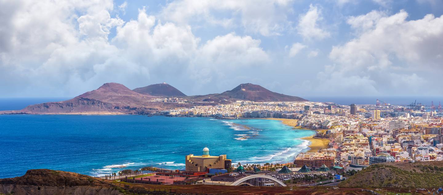 Panoramautsikt over Las Palmas på Gran Canaria.
