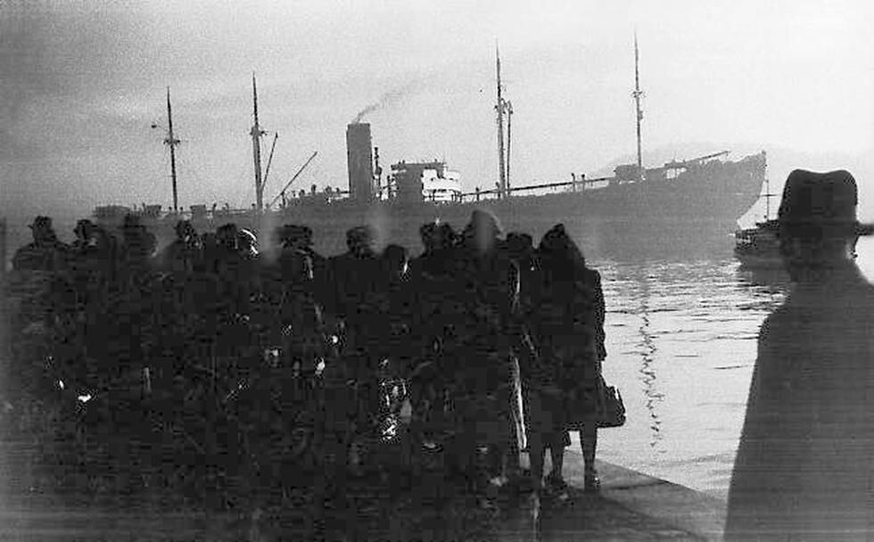 "Donau" ved kai i Oslo, 26. november 1942. FOTO: NTB SCANPIX