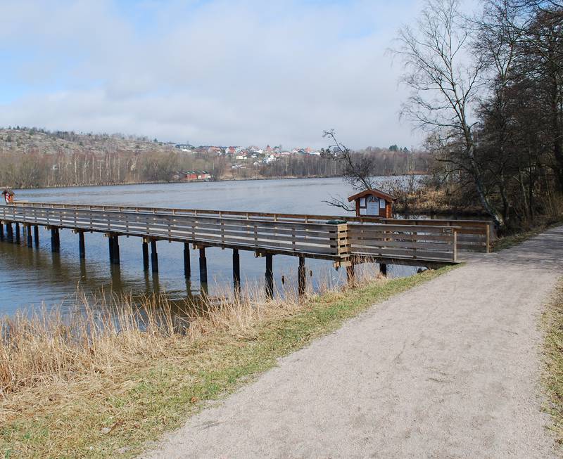 TETT PÅ: Fredrikstad kommune holder et ekstra øye med tilstanden langs Glommastien når vannføringen i elva øker.