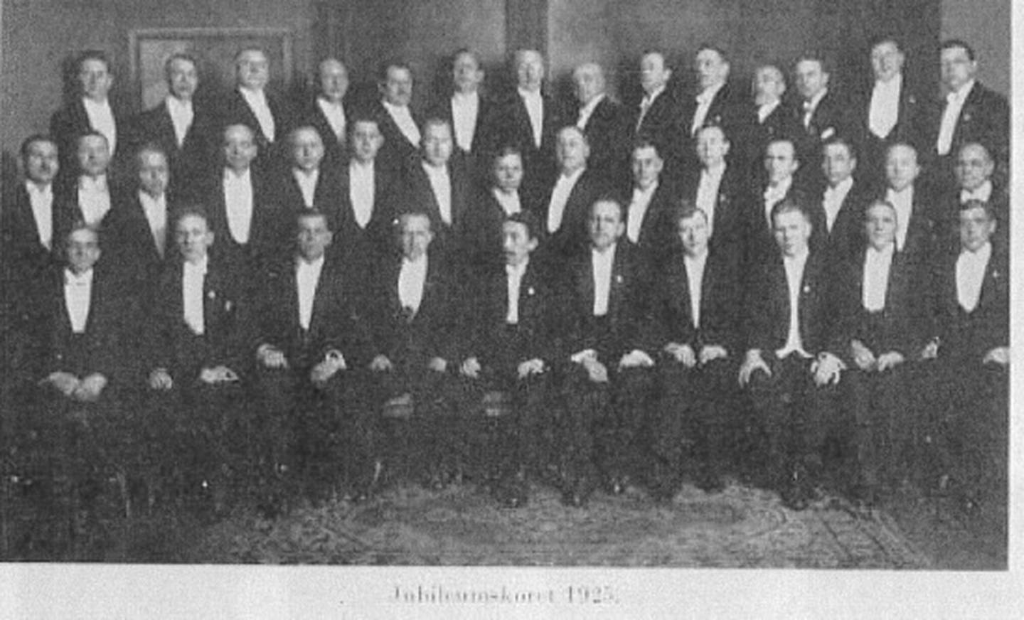 Stavanger Mannskor ble etablert i 1920. Her er et bilde fra de noen få år etter oppstarten.