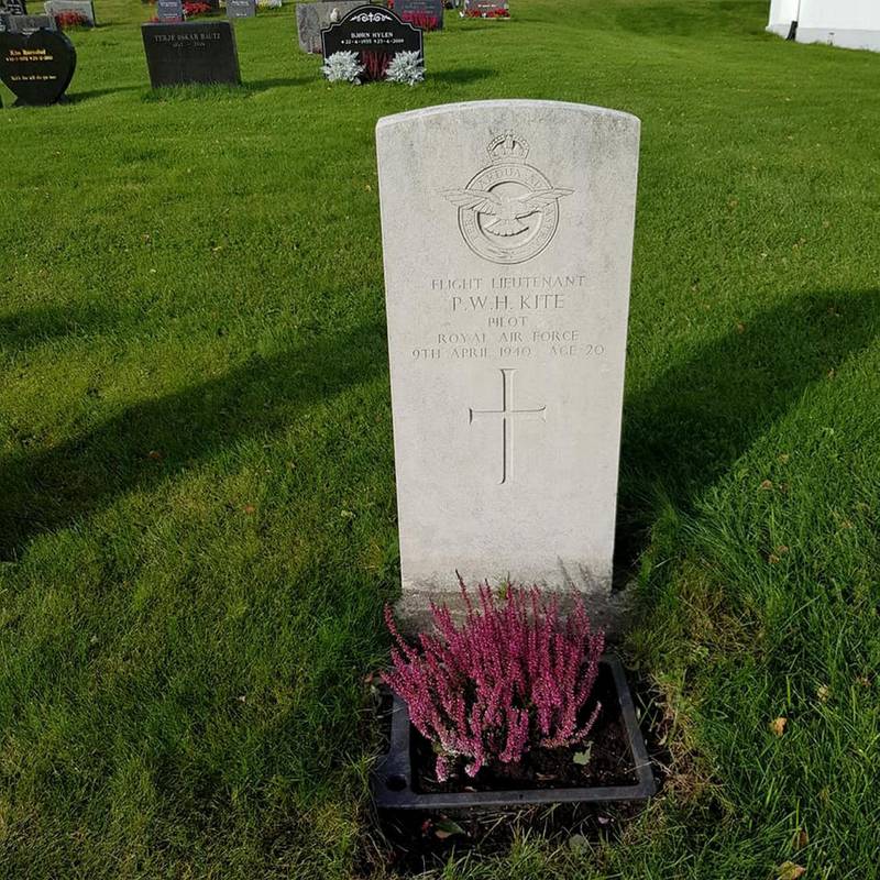 Flight lieutenant P.W.H. KITE, RAF-pilot, var bare 20 år gammel da han ble skutt ned over Norge i 210-skvadronen den 9. april 1940.