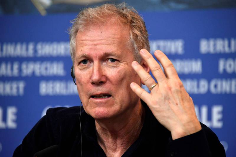 Norwegian director Hans Petter Moland speaks during a press conference for the film "Out stealing horses" (Ut og stjæle hester) presented in competition at the 69th Berlinale film festival on February 9, 2019 in Berlin. - The Berlin film festival will be running from February 7 to 17, 2019. Nearly 400 movies from around the world will be presented, with 17 vying for the prestigious Golden Bear top prize. (Photo by John MACDOUGALL / AFP)