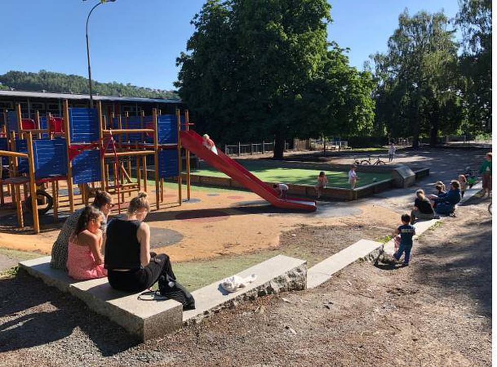 Det varslede prosjektområdet til Bane NOR innlemmer brorparten av det som i dag benyttes som skolegård for de 700 barna som går på Vålerenga skole, skriver innleggsforfatterne. FOTO: PRIVAT.
