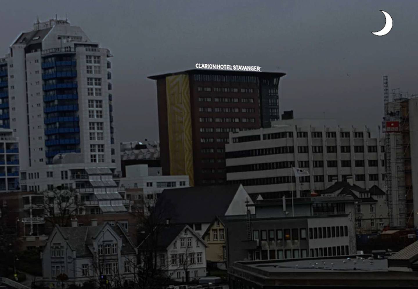 Et skilt som dette har Clarion Hotel Stavanger søkt om å få sette opp på bygningen. 