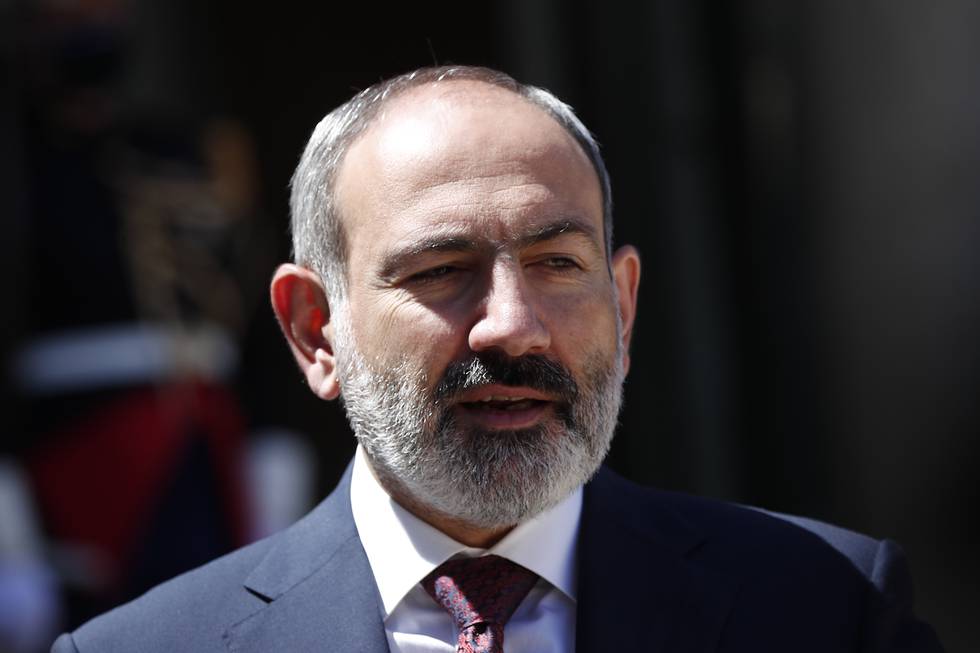 Armenias statsminister Nikol Pasjinian håper på gjenvalg i parlamentsvalget om halvannen uke. Arkivfoto: François Mori / AP / NTB