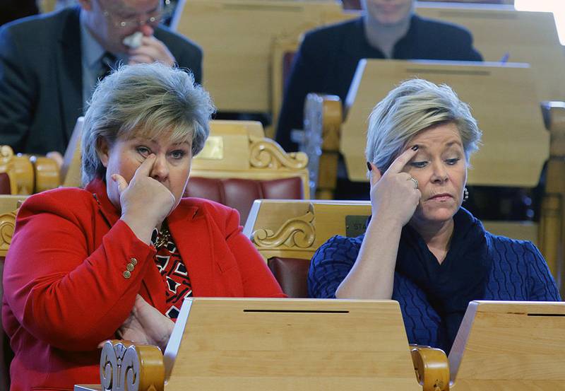 Både statsminister Erna Solberg og finansminister Siv Jensen har hatt tøffe fighter med Stortinget i 2016.