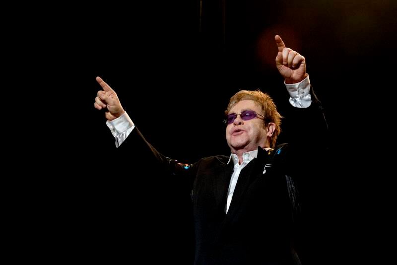 Elton John på en av sine "utallige" konserter i Oslo Spektrum, her i 2010.